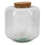 Glas Terrarium PIKFO mit Presskorken, Standfuß, recycelt, klar, 26cm, Ø24cm