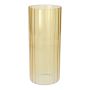 Blumen Vase BLANDINA, Glas, Rillen, gelb-transparent, 24cm, Ø10cm