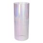 Blumen Vase BLANDINA, Glas, Rillen, lila-irisierend-transparent, 24cm, Ø10cm