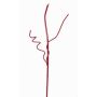 Kunst Korkenzieherweide Zweig, AZMIDI, lackrot, 95cm