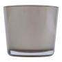 Maxi Teelichtglas ALENA METALLIC, silber metallic, 9cm, Ø10cm