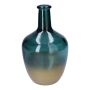 Ballonvase GIORGINA aus Glas, blau-gold, 25,3cm, Ø15cm