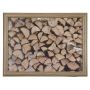 Knietablett BJARKA, Holzscheit Motiv, braun, 43x33x7cm