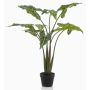 Künstliche Pflanze Alocasia Sanderiana MUNAY im Dekotopf, grün, 120cm