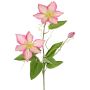 Künstliche Clematis DORAN, rosa-grün, 75cm, Ø11-13cm