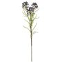 Kunst Zweig Wachsblume MEDEA, dunkellila, 80cm, Ø6cm