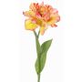 Kunst Papageien Tulpe STEFANIE, gelb-pink, 65cm, Ø14cm