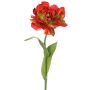 Kunst Papageien Tulpe STEFANIE, rot-grün, 65cm, Ø14cm