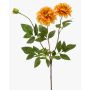 Künstliche Blume Dahlie NAXOS mit Blüten, orange-gelb, 70cm, Ø10-11cm