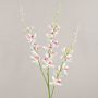 Künstlicher Blumenzweig Cymbidium Orchidee MONDEGO, weiß-pink, 95cm, Ø4-7cm