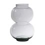 Kugelige Glas Vase HERIBETO, recycelt, klar, 25cm, Ø16cm