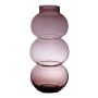 Kugelige Glas Vase HERIBETO, recycelt, violett-klar, 40cm, Ø16cm