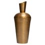 Dekoflasche Metallvase VICTORINO, Struktur, gold, 41cm, Ø16,5cm