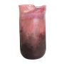 Glasvase PEPA, Öffnung gefaltet, multi-pink-klar, 41,5cm, Ø20cm