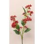 Kunst Viburnum Zweig LABIBA mit Knospen, rot, 60cm, Ø2,5-5cm