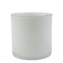 Kerzen Glas Zylinder SANYA EARTH, weiß, 10cm, Ø10cm