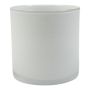 Kerzen Glas Zylinder SANYA EARTH, weiß, 18cm, Ø18cm