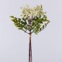 Fake Zweig Vogelbeere ELNATAN, Bund, Früchte, creme-weiß, 30cm