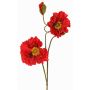 Dekozweig Mohnblume PEJA, rot, 90cm, Ø11-13cm