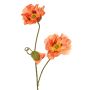 Dekozweig Mohnblume PEJA, pfirsich, 90cm, Ø11-13cm