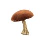 Pilz Deko Figur ARNAH, Samt, rostfarben, 10cm