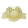 Teelichthalter FLORENA in Blütenform, Glas, weiß, 5cm, Ø10,5cm