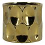 Eleganter Keramiktopf MANUKO, gold-glänzend, 12,5cm, Ø13,4cm