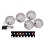 LED Weihnachtskugel LUVELIA, 5 Stück, glänzend schwarz, Ø8cm