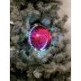 LED Weihnachtskugel LUVELIA, 5 Stück, glänzend pink, Ø8cm