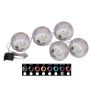 LED Weihnachtskugel LUVELIA, 5 Stück, glänzend dunkelblau, Ø8cm