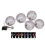 LED Weihnachtskugel LUVELIA, 5 Stück, glänzend lila, Ø8cm
