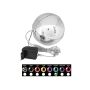 LED Weihnachtskugel LUVELIA, glänzend eisblau, Ø15cm