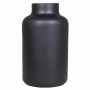 Blumenvase SIARA aus Glas, schwarz-matt, 25cm, Ø15cm