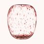 Bauchige Glasvase RUSSELL, Leopardenmuster, rot-klar, 26cm, Ø22,4cm