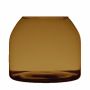 Blumenvase Glas HELVIA, orange-braun-klar, 25cm, Ø19,5cm