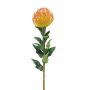 Künstliche Blume Nadelkissen Protea XIFANG, orange-gelb, 75cm, Ø10cm