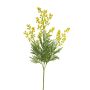 Kunst Zweig Mimose RUJUN mit Blüten, gelb, 70cm