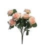 Künstliche Blume Rosenbusch KAILIN auf Steckstab, rosa-creme, 40cm