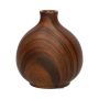 Deko Flasche MARILLA in Holzoptik, Dolomit, braun, 10,3cm, Ø9,3cm