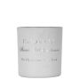 Teelicht Halter Glas CORNEILLE mit Harbour Club Schriftzug, weiß-matt-silber-glänzend, 8cm, Ø7cm