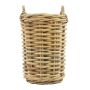 Runder Rattan Korb BENIGNO mit Henkel, braun, 52cm, Ø30cm