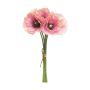 Künstliche Mohnblumen Bund XIONG, rosa-creme, 30cm