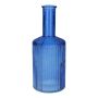 Glasflasche GINTA mit Rillen, blau-klar, 20,5cm, Ø8,2cm