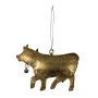 Kuh Dekohänger VALDIMAR aus Metall, gold, 16x11cm