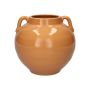 Steingutvase OSIRA mit Henkeln, terracotta, 17cm, Ø18cm