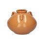 Steingutvase OSIRA mit Henkeln, terracotta, 14,2cm, Ø18cm