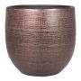 Keramiktopf AGAPE mit Maserung, kupfer, 16cm, Ø17,5cm