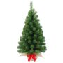 Künstlicher Tannenbaum WARSCHAU, Jutesack, rote Schleife, LEDs, 90cm, Ø50cm