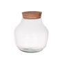 Vorratsglas KAYLOU AIR, Eco Glas, mit Korkdeckel, klar, 19cm, Ø18,7cm