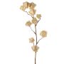 Kunst Physalis Zweig AINOS, Früchte, Glitzer, creme, 80cm